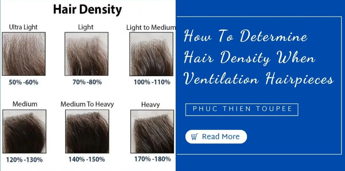 Hair density comparison chart for hairpiece ventilation