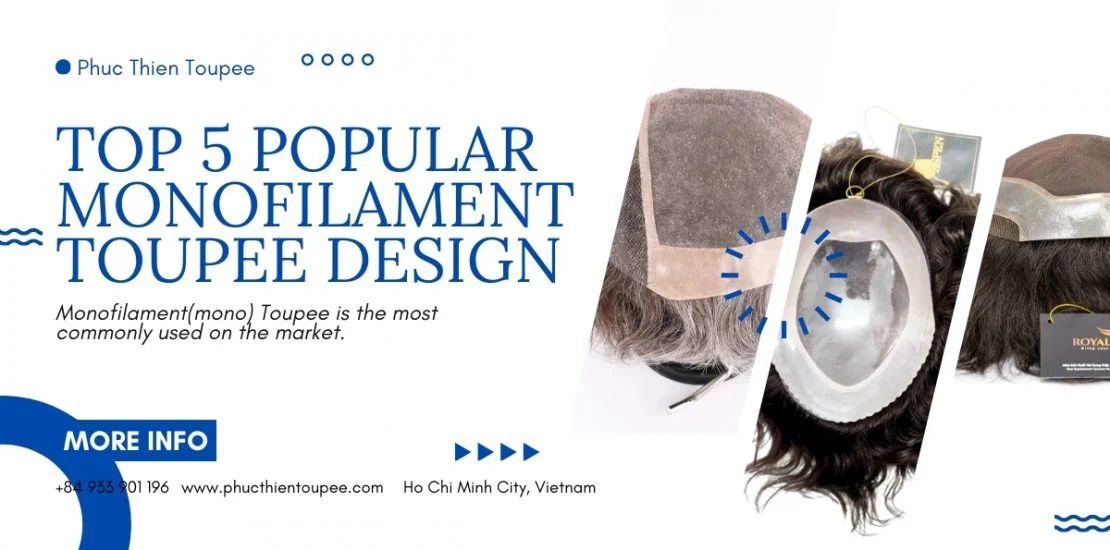Graphic comparing monofilament toupee base designs