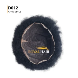 Afro Hair 4mm Black Color With Full French Lace Base Design - D012 AFRO STYLE