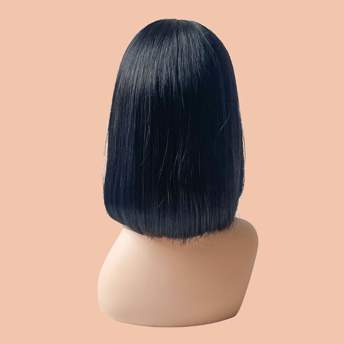 Short Bob Women's Wig with Thin Bangs Made from Real Hair| LILY - Image 5
