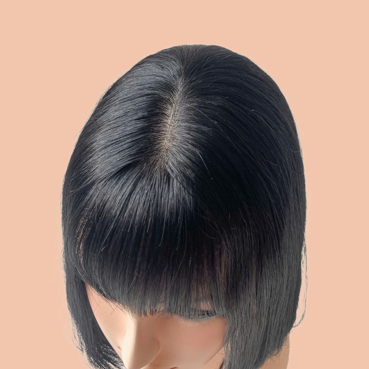 Short Bob Women's Wig with Thin Bangs Made from Real Hair| LILY - Image 4