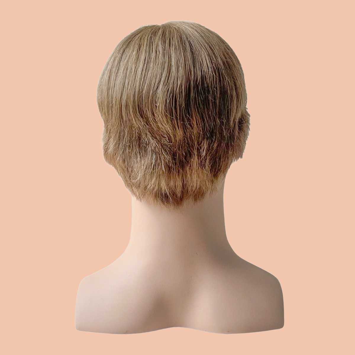 Full Wig For Men Two Block Style with Long Platinum Hair | HHV160 - Image 5