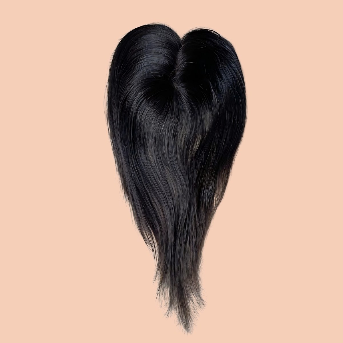 Gray-Coverage Hair Topper for Women – 100% Human Hair, Size 12x14cm, Hair Length 40cm - Image 8