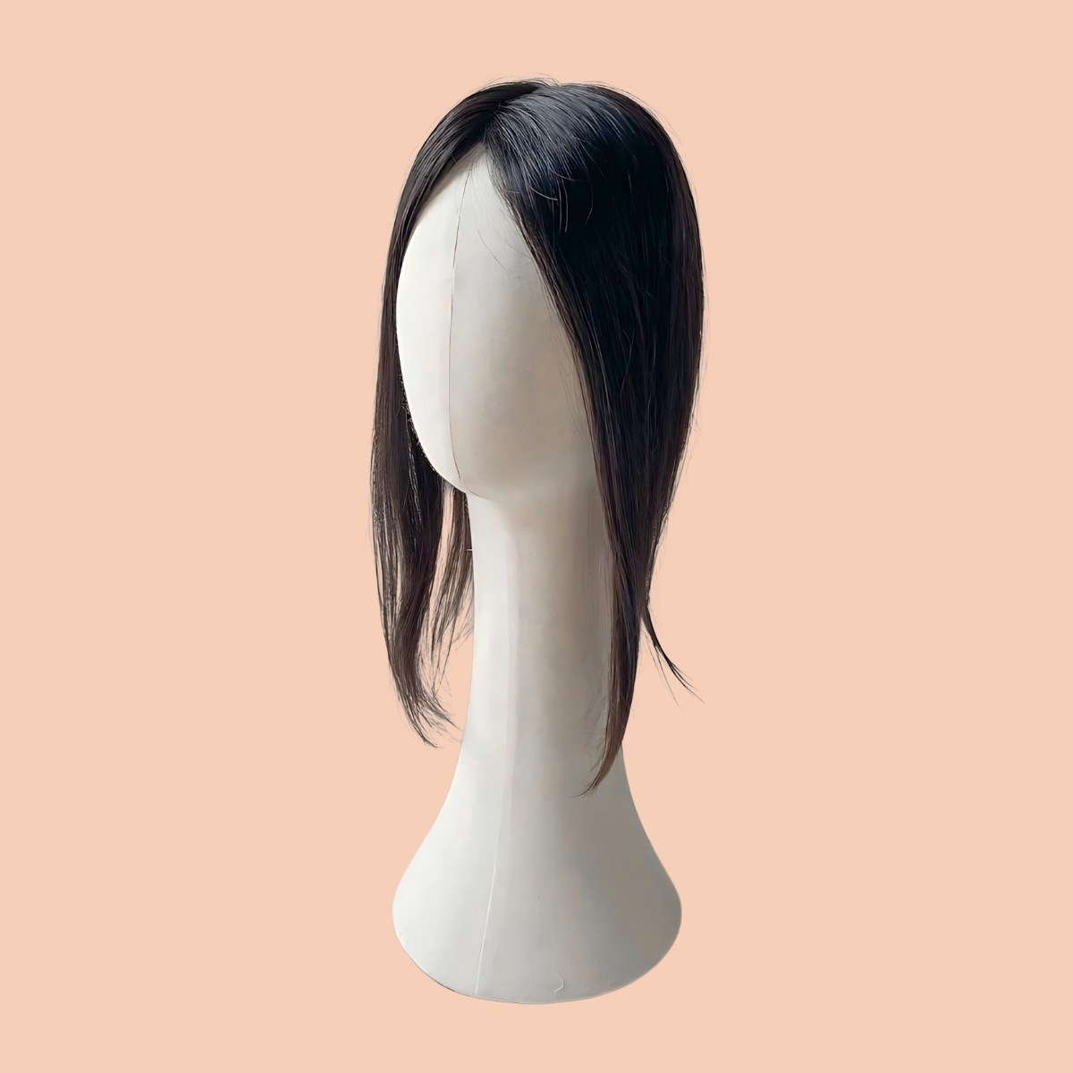 Gray-Coverage Hair Topper for Women – 100% Human Hair, Size 12x14cm, Hair Length 40cm - Image 7