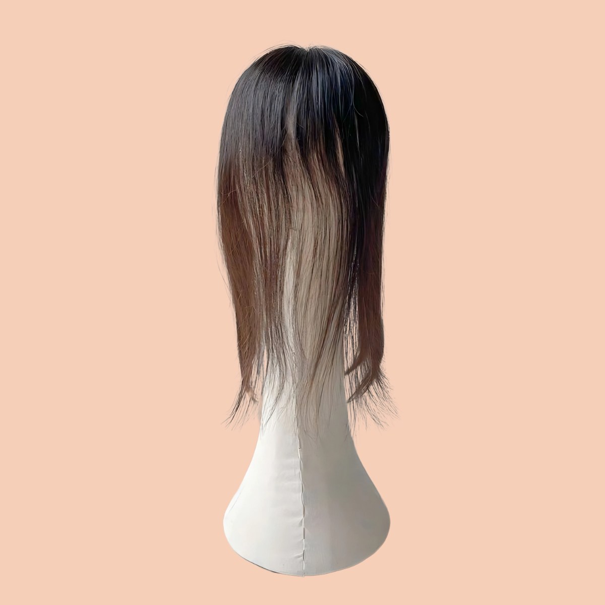 Gray-Coverage Hair Topper for Women – 100% Human Hair, Size 12x14cm, Hair Length 40cm - Image 5